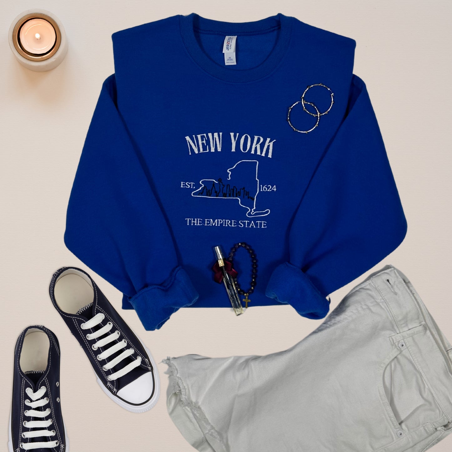 New York Embroidery Sweatshirt