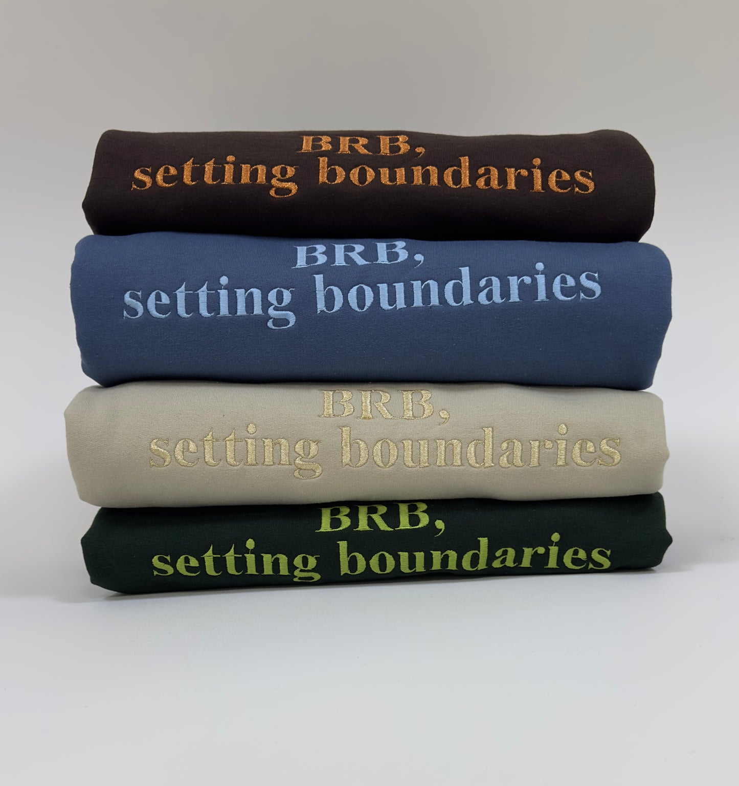 "Setting Boundaries" Embroidered Sweatshirt