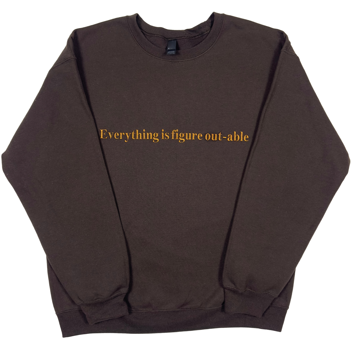 "Figure out-able" Embroidered Sweatshirt