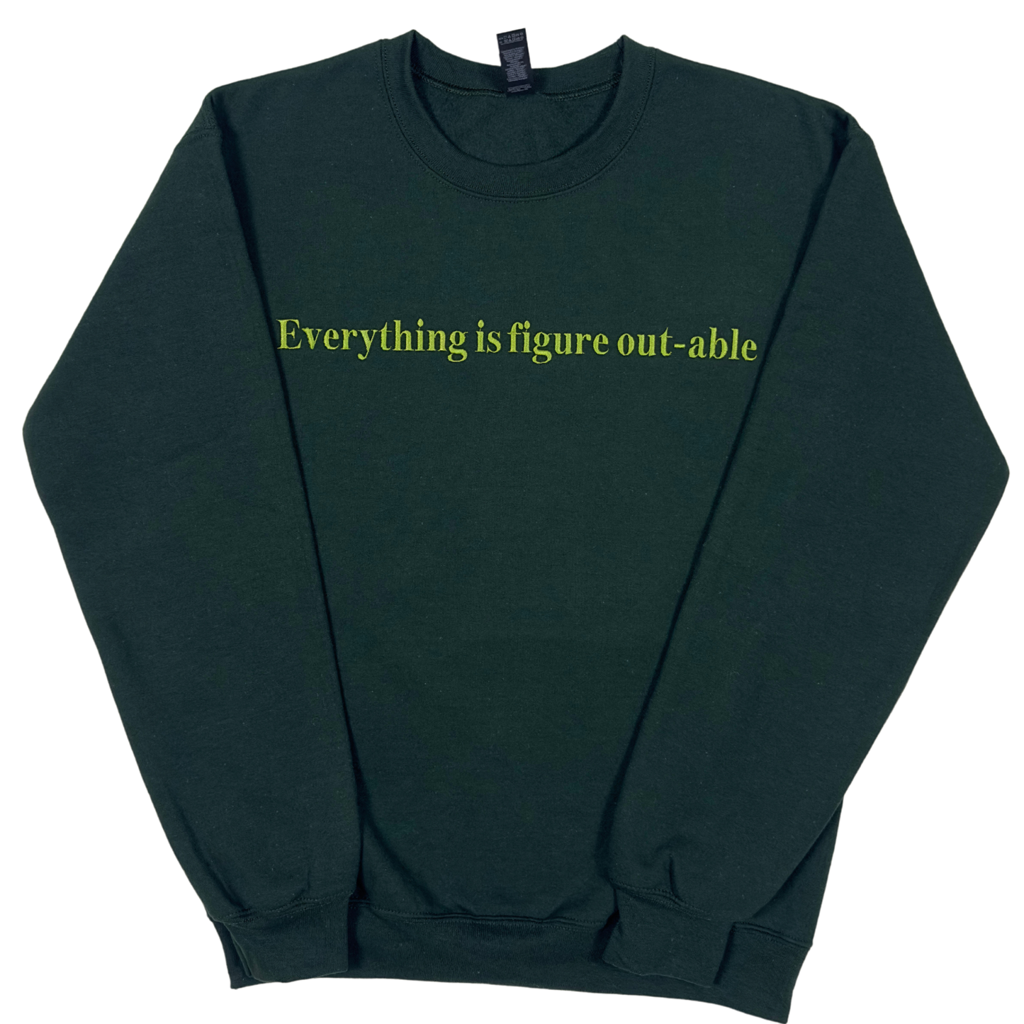 "Figure out-able" Embroidered Sweatshirt