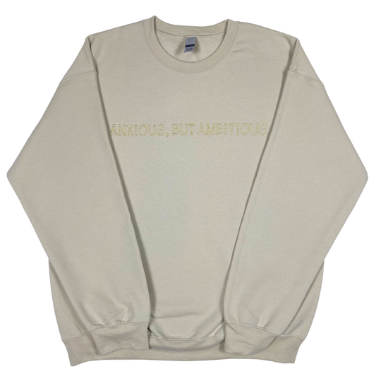 "Anxious but Ambitious" Embroidered Sweatshirt