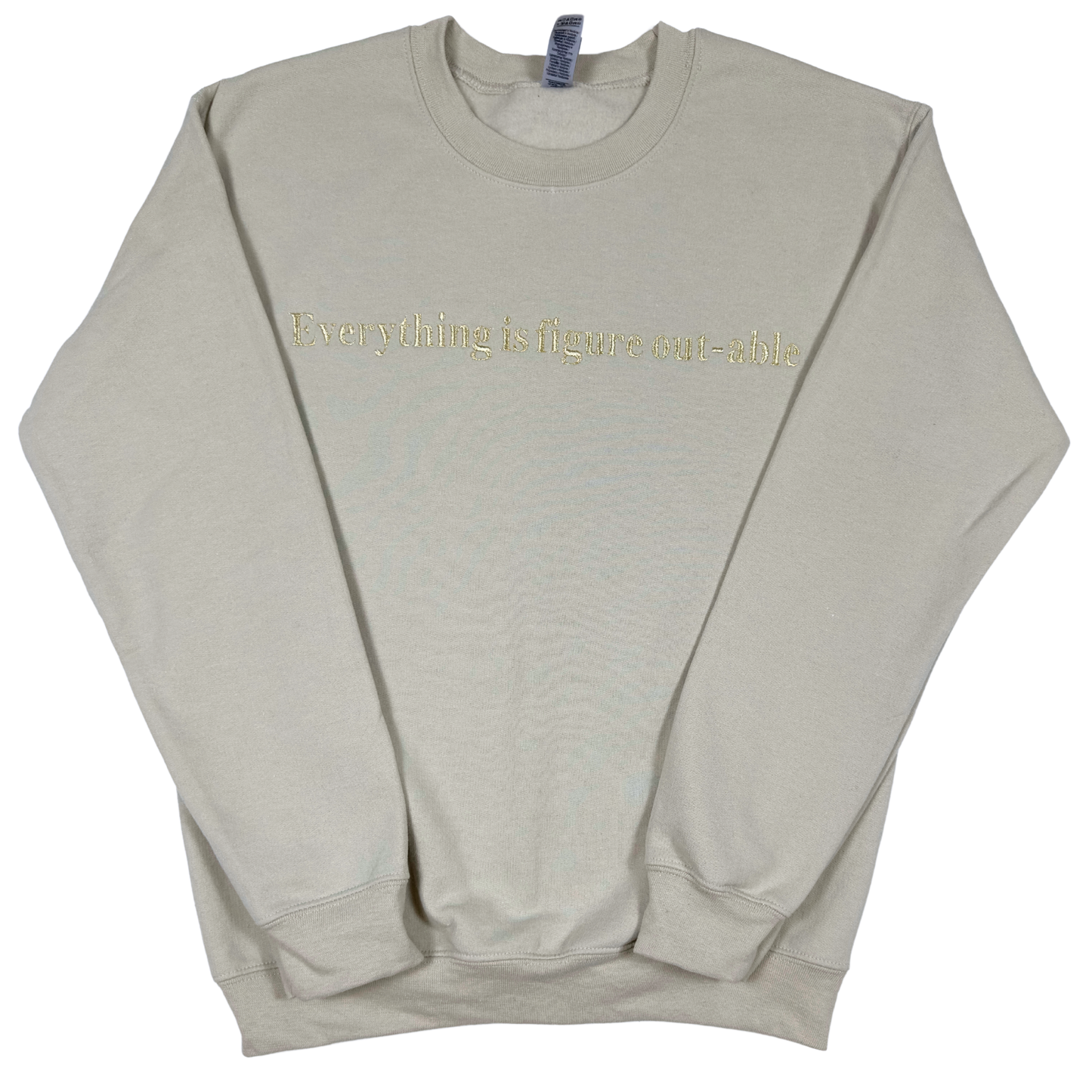 "Figure out-able" Embroidered Sweatshirt